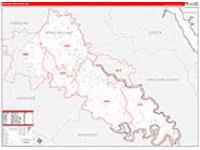 King William, Va Carrier Route Wall Map